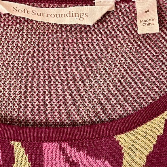 Soft Surroundings Purple Iris Sweater - Aqua, Olive, Pink, Purple - M - Picture 8 of 8